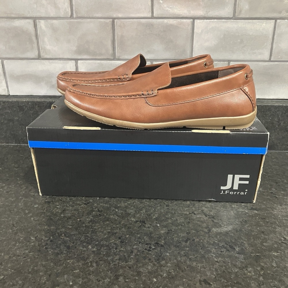 JF J. Ferrar JF Bettany Brown Slip-On Loafer Size 9.5M Hardly Worn